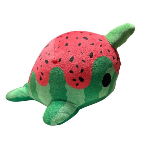 Aurora World Tasty‎ Peach Watermelon Nomwhal 7" Plush Stuffed Animal Narwhal NWT - Picture 4 of 5